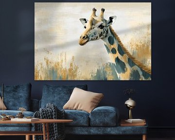 Elegant giraffe in soft colours by Imperial Art House