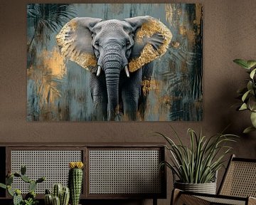 Olifant met gouden details van Imperial Art House
