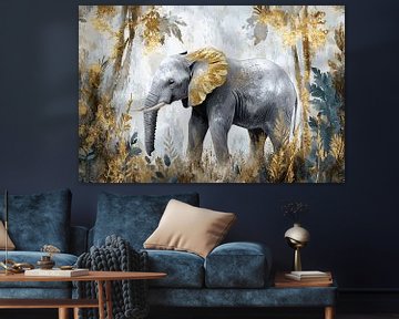Olifant met gouden accenten van Imperial Art House