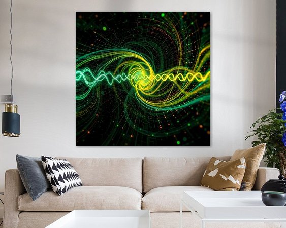 Voorbeeld van het werk in een kamer