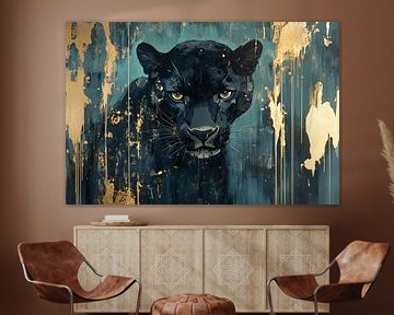 Panter met gouden accenten van Imperial Art House