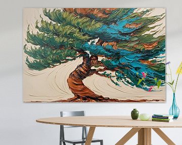 Colourful abstract tree art