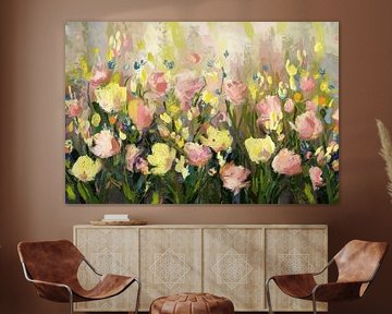 Fleurs pastel dans des tons doux