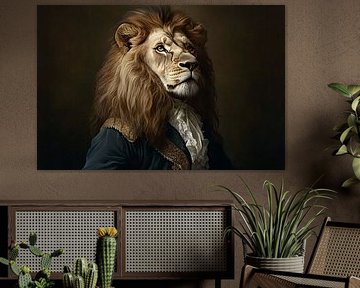 Majestueuze leeuw in klassieke kleding van Imperial Art House
