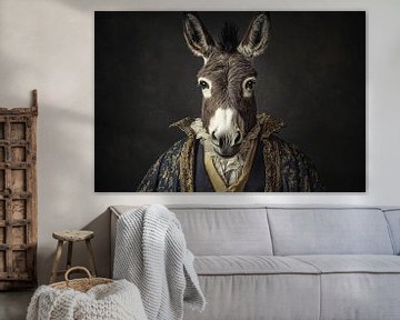 Classic donkey portrait in costume by Imperial Art House