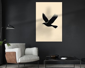 Silhouet van vliegende vogel van Imperial Art House
