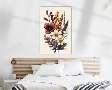 Vintage botanische bloemenillustratie van Imperial Art House
