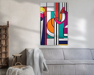 Colourful abstract lines and shapes by Imperial Art House