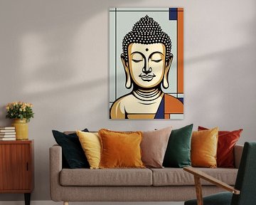 Modern Buddha Art Deco portrait by Imperial Art House