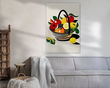 Bunte Obstschale Illustration von Imperial Art House