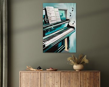 Moderne piano met bladmuziek van Imperial Art House