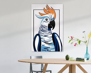 Kakadu digitale Kunst mit Farbe von Imperial Art House