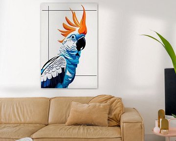 Kleurrijke digitale kaketoe illustratie van Imperial Art House