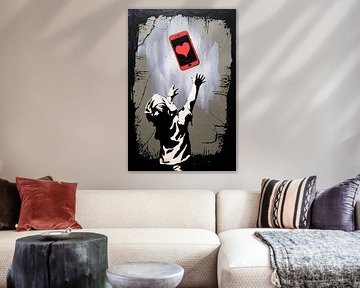 Child reaches for digital love