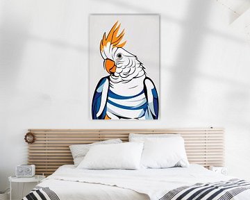 Kleurrijke digitale kaketoe kunst van Imperial Art House