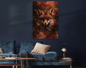 Fox with autumn colours portrait by Imperial Art House