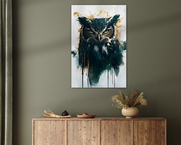 Indringende blik van een uil van Imperial Art House