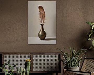 Feather in a vase still life by Imperial Art House