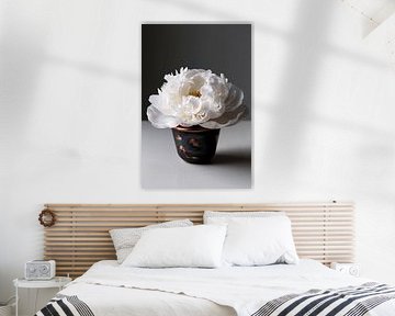 White peony in vase by Imperial Art House