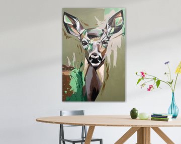 Abstracte hertenkop in kubistische stijl van Imperial Art House