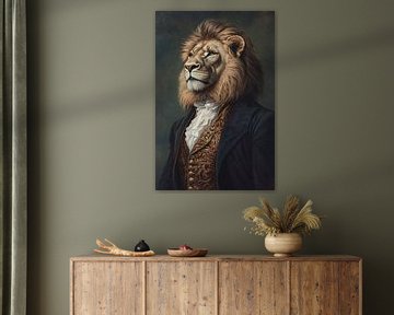 Victoriaanse leeuw in portret van Imperial Art House