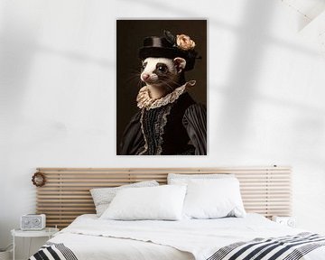 Classic portrait of a ferret by Imperial Art House