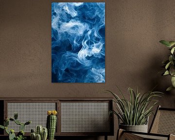 Abstract smoke in shades of blue by Imperial Art House