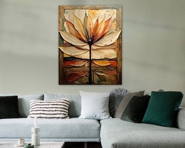 TW living - aardetinten - Lotus Abstract art 07 by TW living