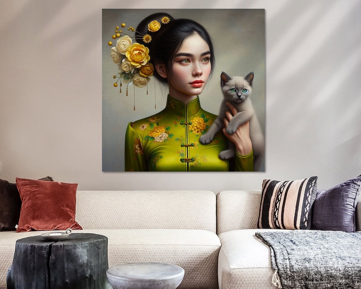 Voorbeeld van het werk in een kamer