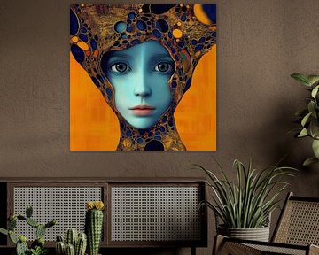 Female portrait with headdress