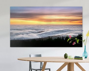 Sea of fog over the Harz Mountains by Steffen Henze
