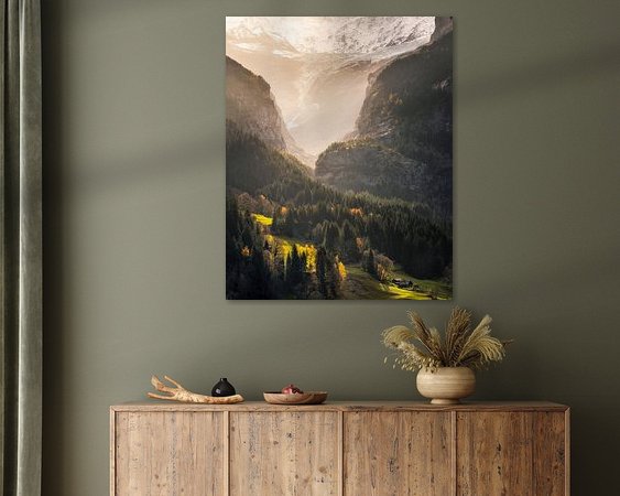 Voorbeeld van het werk in een kamer