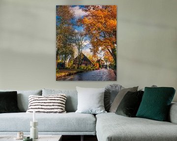 Golden Leaves and Quiet Waters of Giethoorn in the Netherlands van Arda Acar