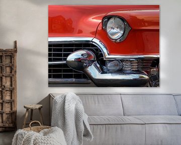 Red Car (Rode Old-timer Auto) van Caroline Lichthart