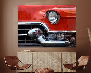 Voiture rouge (Old-timer Car rouge) sur Caroline Lichthart