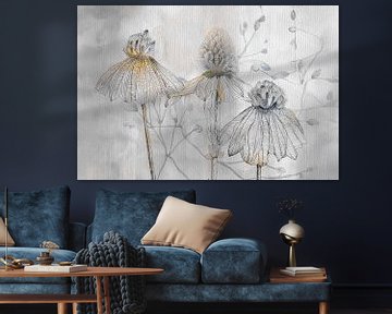 Flowering sunflower, series: Flowers in the border by Studio Pieternel