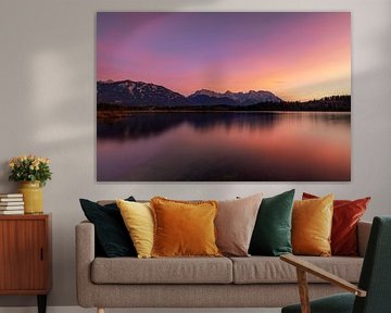 Zonsondergang aan de Barmsee