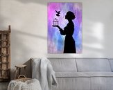 Voorbeeld van het werk in een kamer