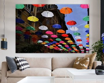 Colourful umbrellas in Genoa | Italy by Flatfield
