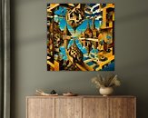 Voorbeeld van het werk in een kamer