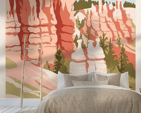 Voorbeeld van het werk in een kamer