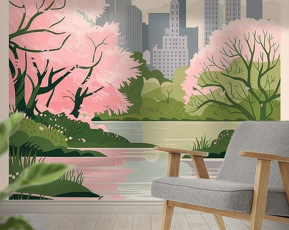 Voorbeeld van het werk in een kamer