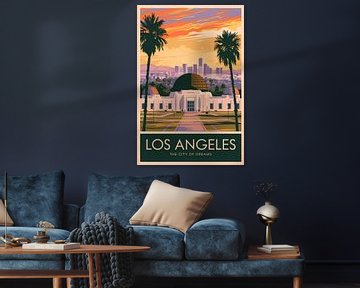 Los Angeles Vintage Travel Poster by Poster Art Shop