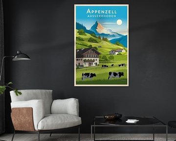 Appenzell Ausserrhoden Vintage Reisposter van Poster Art Shop