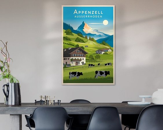 Voorbeeld van het werk in een kamer