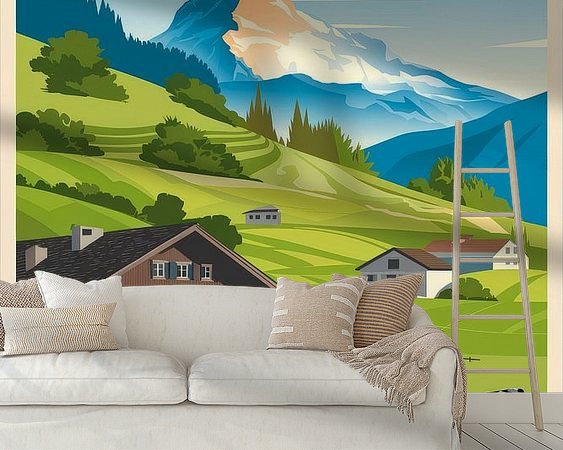Voorbeeld van het werk in een kamer