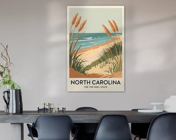 North Carolina by Poster Art Shop