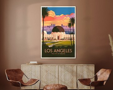Los Angeles Vintage Travel Poster by Poster Art Shop