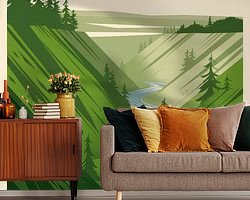 Voorbeeld van het werk in een kamer