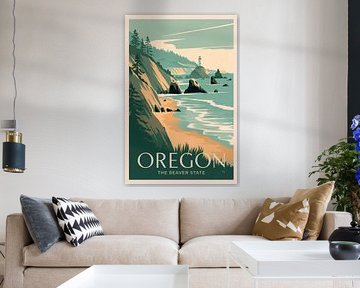 Oregon Vintage Travel Poster by Poster Art Shop